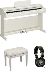 Pack clavier Yamaha YDP-166 Blanc Bouleau + Banquette + casque