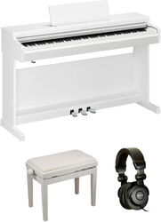 Pack clavier Yamaha YDP-166 Blanc  + Banquette + casque - Blanc