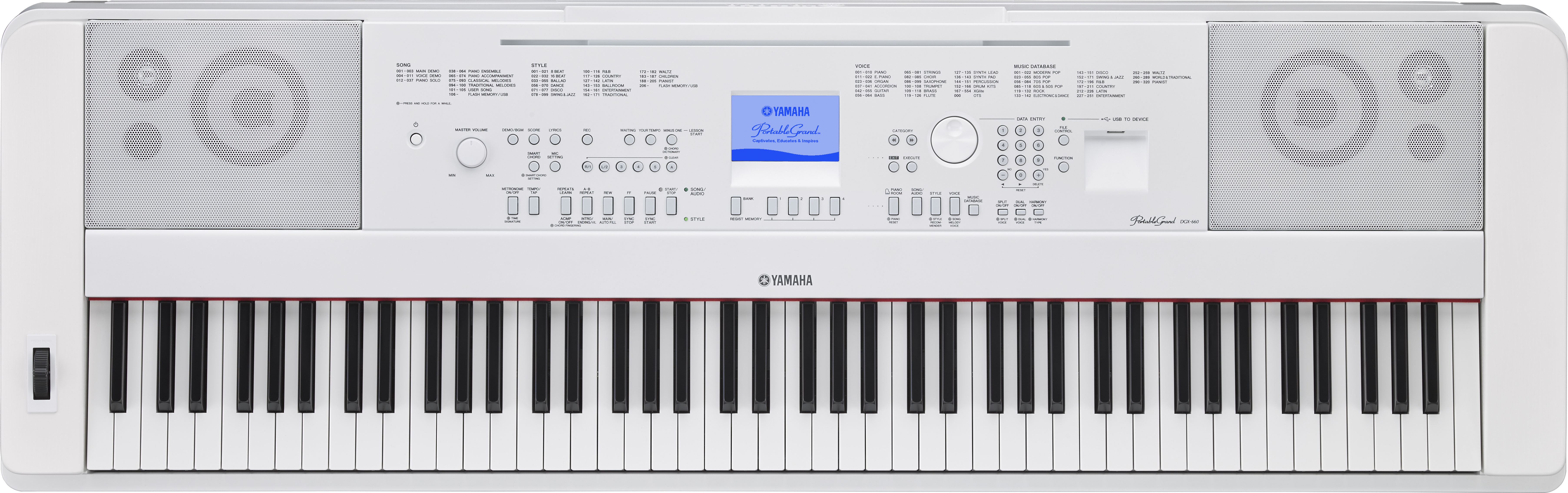 Yamaha Dgx-660 - White - Piano NumÉrique Meuble - Variation 2