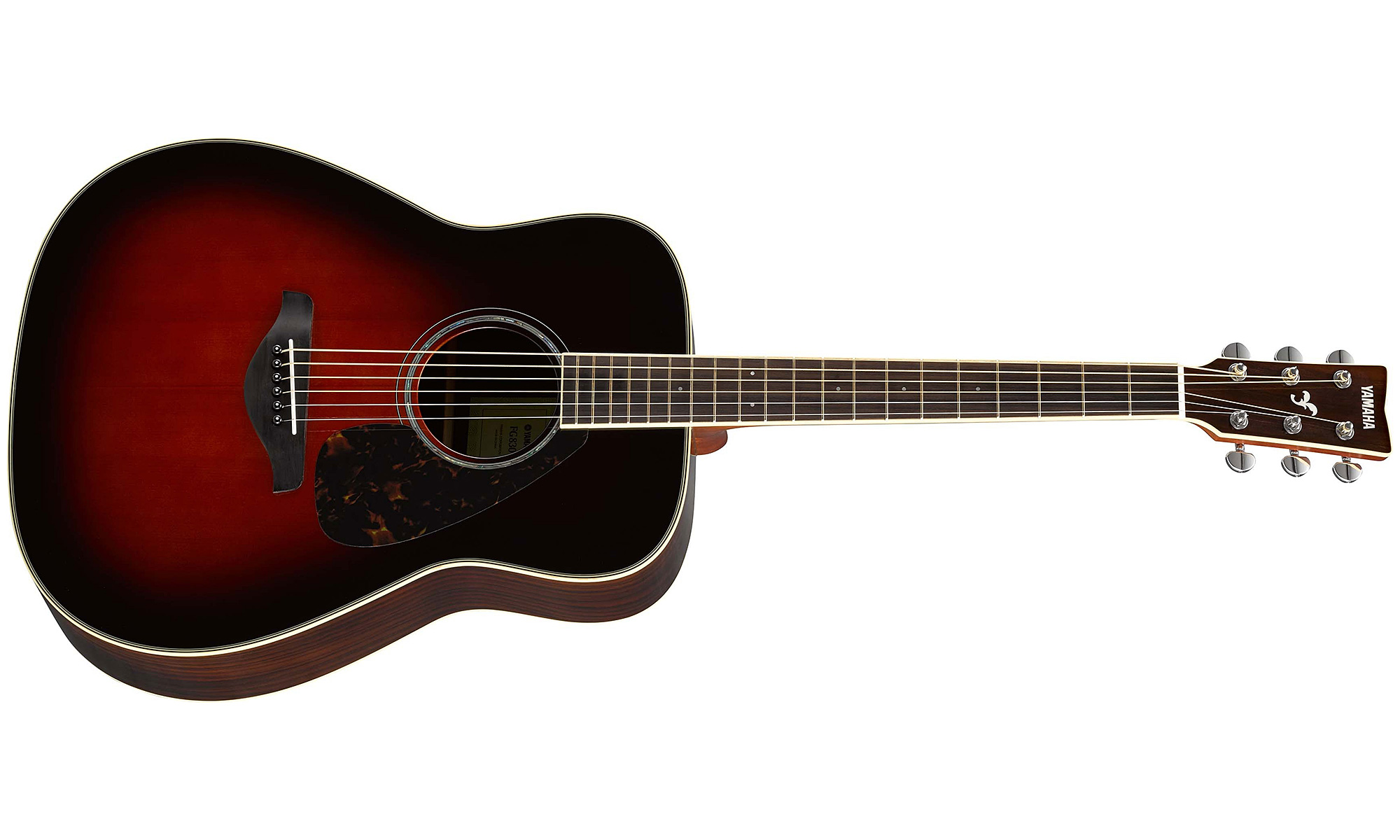 Yamaha Fg830 Tbs Dreadnought Epicea Palissandre Rw 2016 - Tobacco Brown Sunburst - Guitare Acoustique - Variation 1