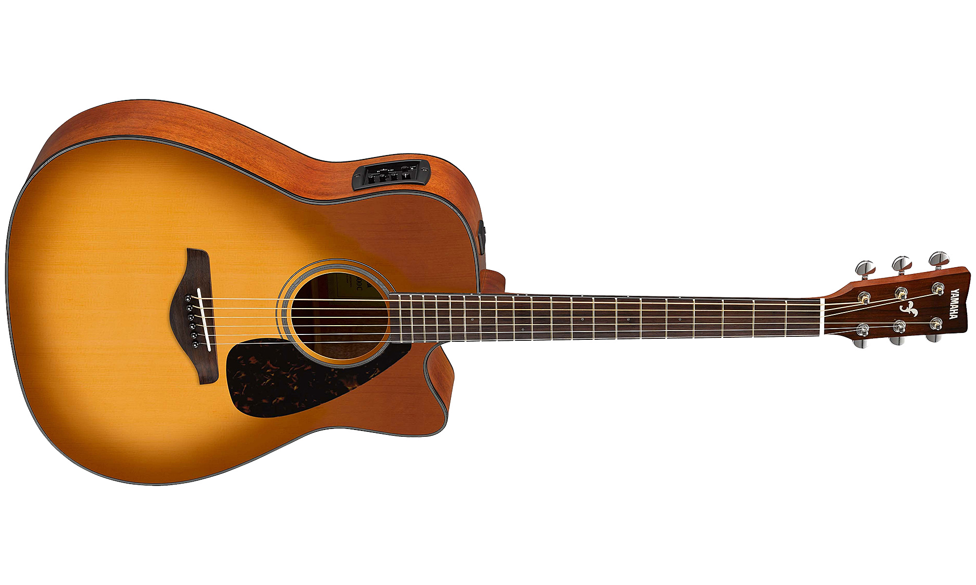 Yamaha Fgx800c Sdb Dreadnought Cw Epicea Nato Rw 2016 - Sand Burst - Guitare Electro Acoustique - Variation 1