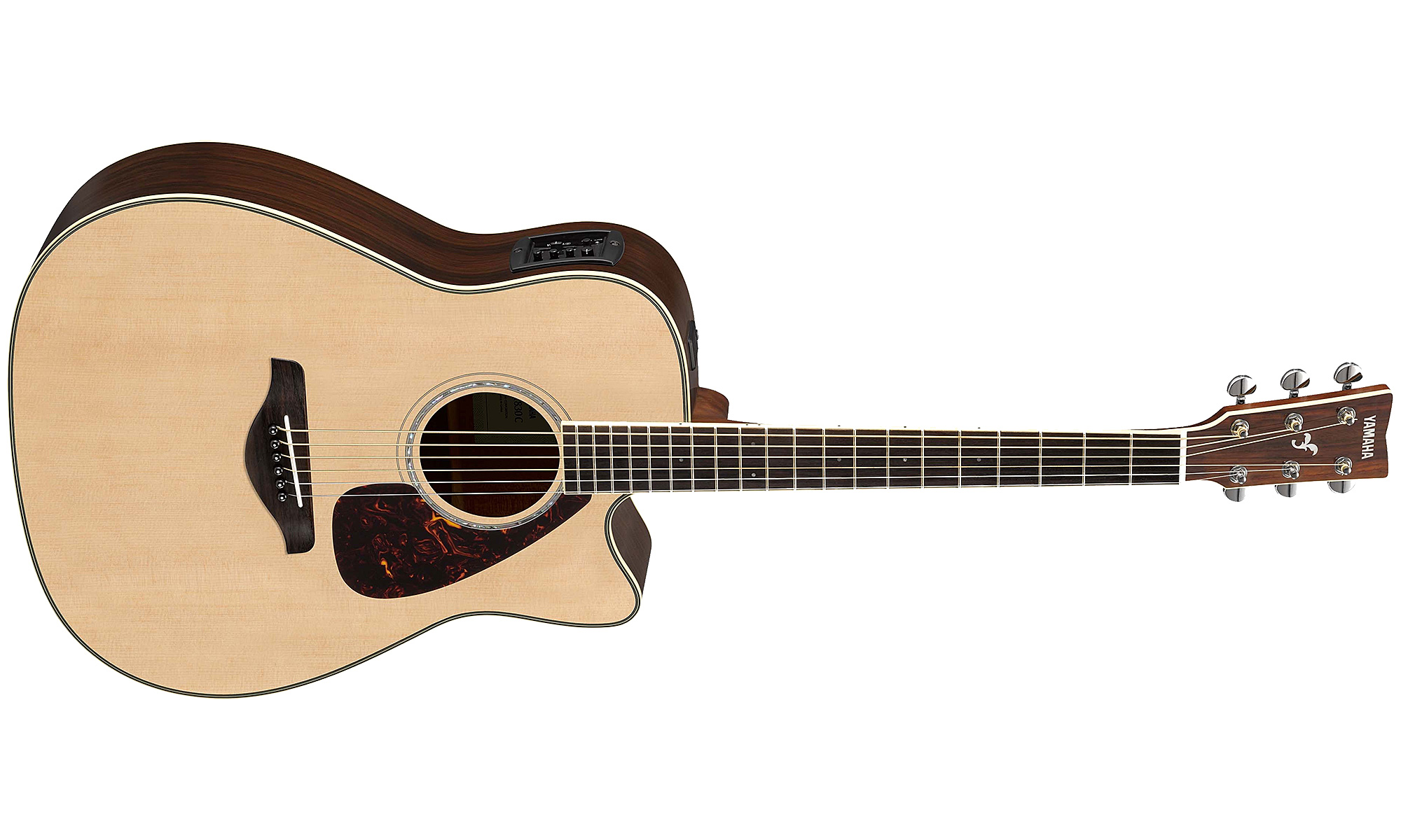 Yamaha Fgx830c Nt Dreadnought Cw Epicea Palissandre Rw 2016 - Natural - Guitare Electro Acoustique - Variation 1