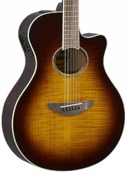 Guitare electro acoustique Yamaha APX600FM - Tobacco brown sunburst