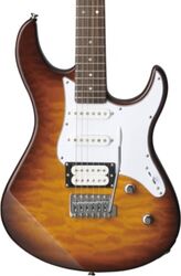 Guitare électrique forme str Yamaha Pacifica 212VQM - Tobacco brown sunburst