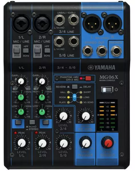 Table de mixage analogique Yamaha MG06X