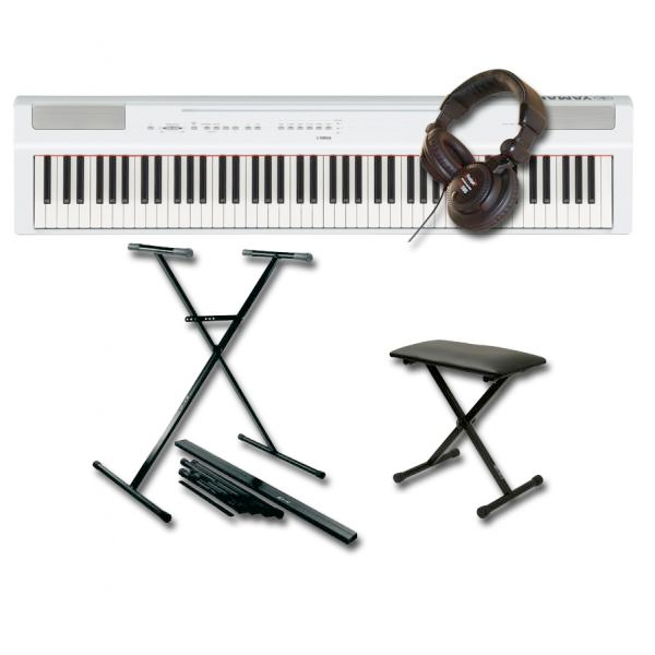 Yamaha P-125WH + stand en X + casque + banquette X Klaviere set