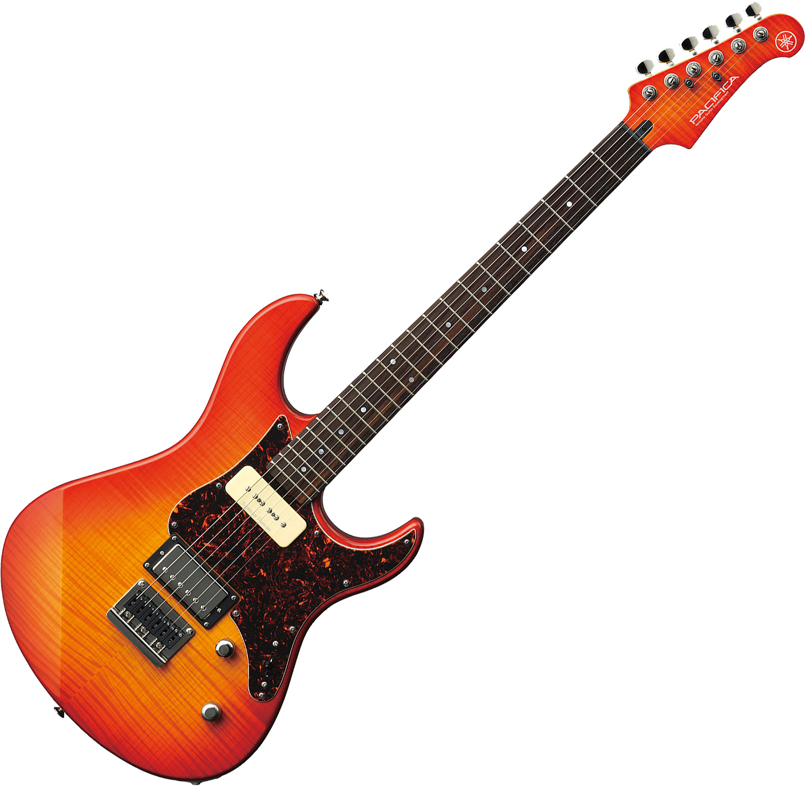 Guitare électrique solid body Yamaha Pacifica PAC611HFM light amber burst jaune