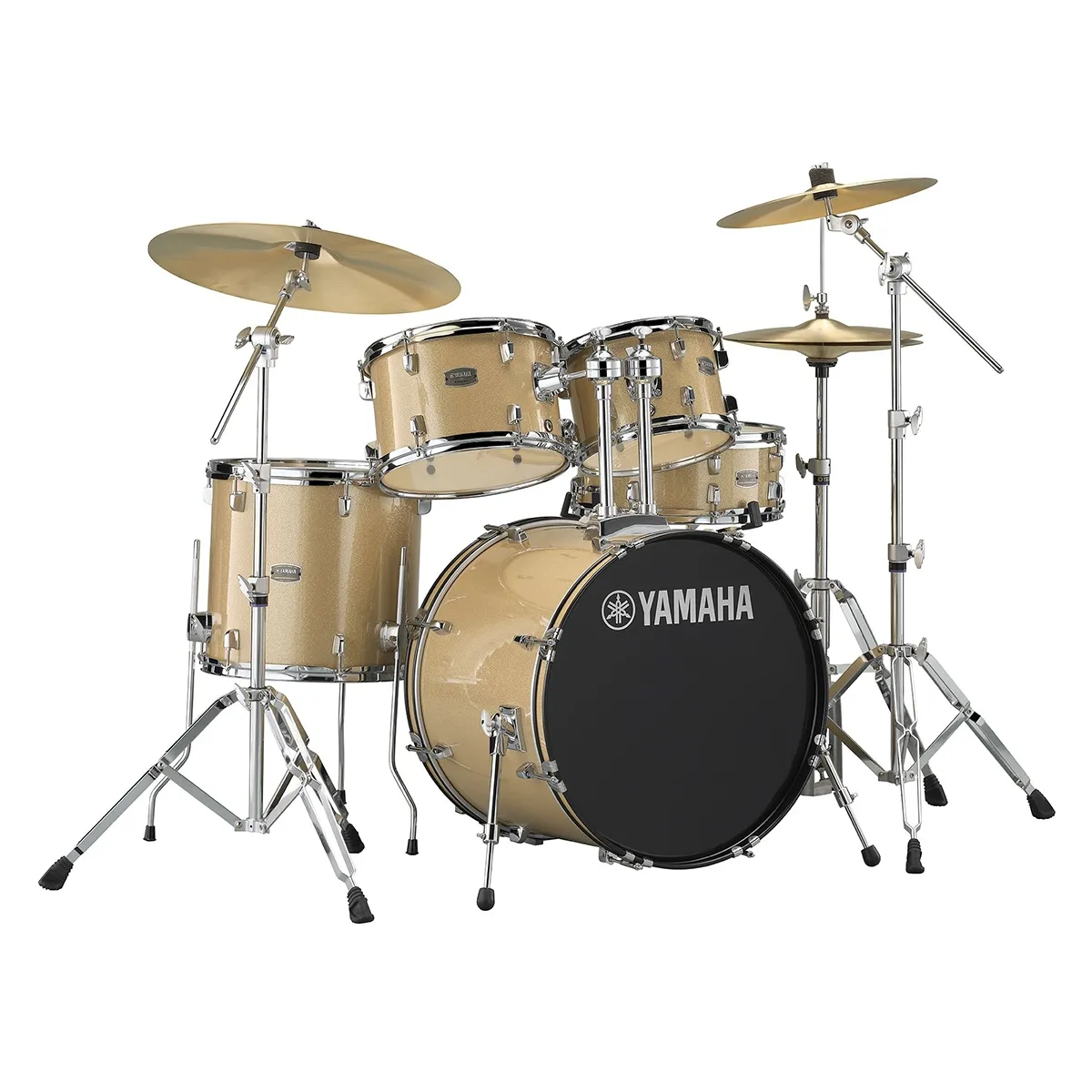 Yamaha Rydeen 22'' + Set Cymbale Paiste 101 - 5 FÛts - Champagne Glitter - Batterie Acoustique Rock - Variation 3