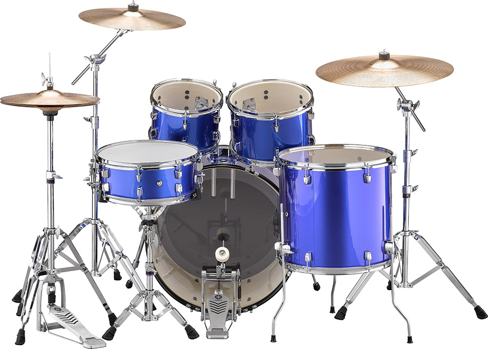 Yamaha Rydeen Stage 22 + Cymbales - 4 FÛts - Fine Blue - Batterie Acoustique Stage - Variation 1