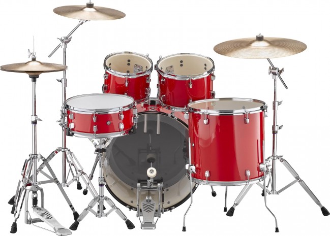 Yamaha Rydeen Stage 22 + Cymbales - 4 FÛts - Hot Red - Batterie Acoustique Stage - Variation 1