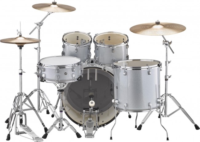 Yamaha Rydeen Stage 22 + Cymbales - Silver Glitter - Batterie Acoustique Stage - Variation 2