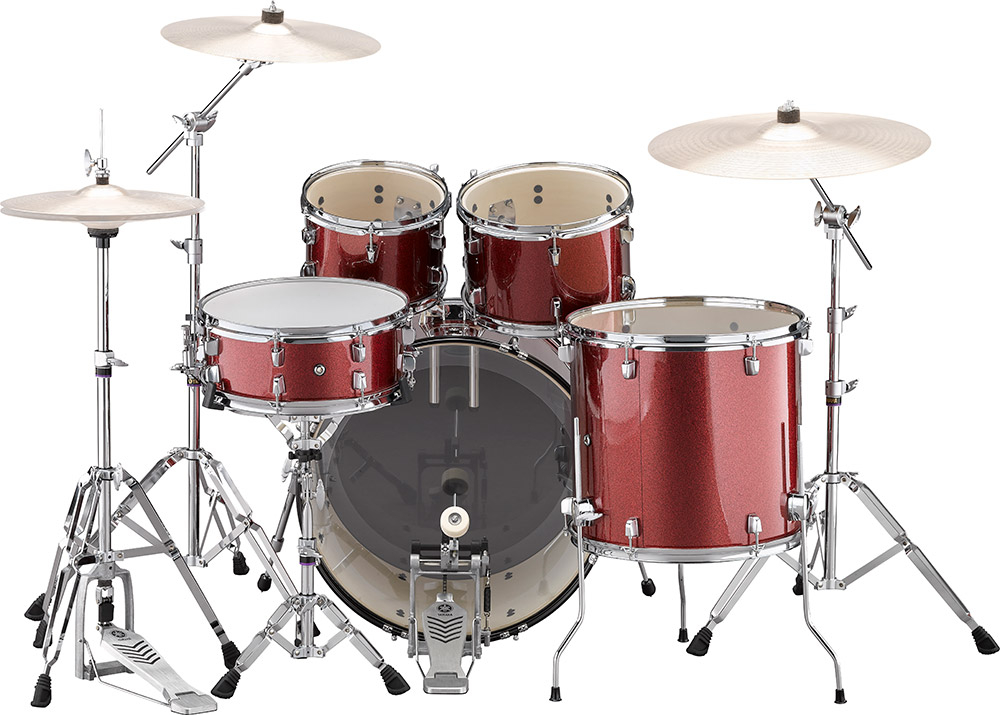 Yamaha Rydeen Stage 22 - 4 FÛts - Burgundy Glitter - Batterie Acoustique Fusion - Variation 1