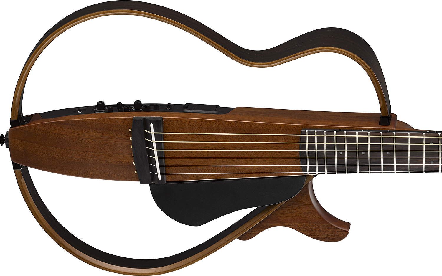 Guitare électrique Silencieuse YAMAHA SLG200S - Noir/marron - Corps Pliable - Système SRT - Effets Intégrés - Avec Sac Et écouteurs