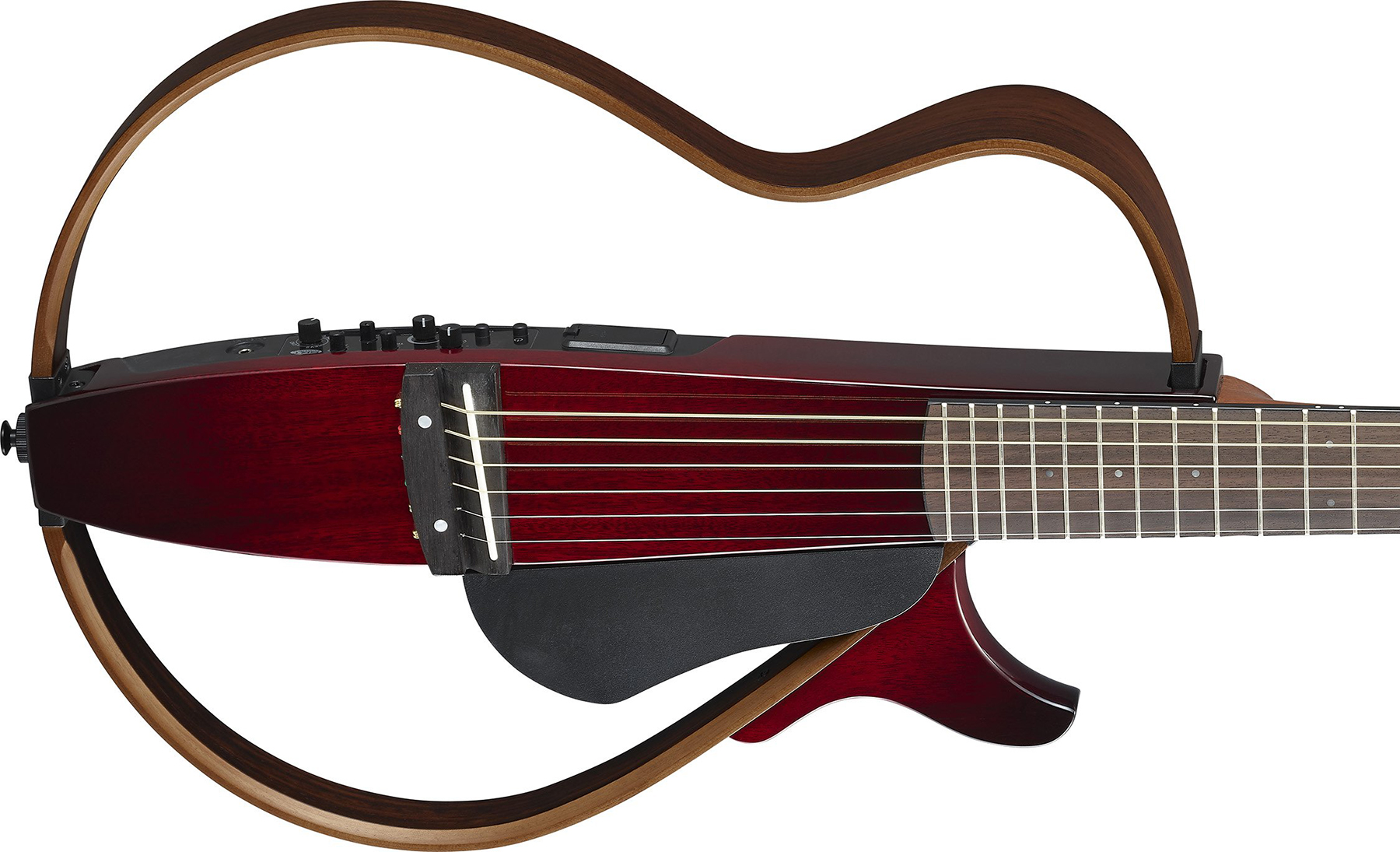 Yamaha Silent Guitar Slg200s Steel String Cw Rw - Crimson Red Burst - Guitare Acoustique Voyage - Variation 1