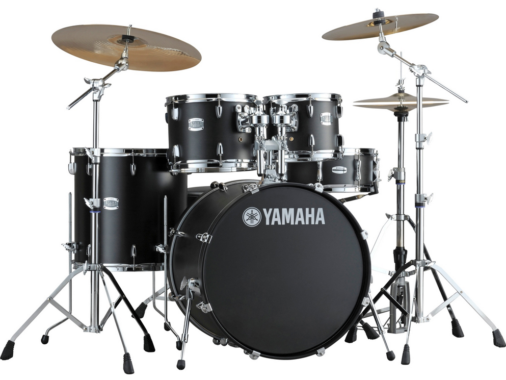 Batterie acoustique stage Yamaha Stage Custom SCB2FS5MB 10/12/16/22 5 fûts matte black noir