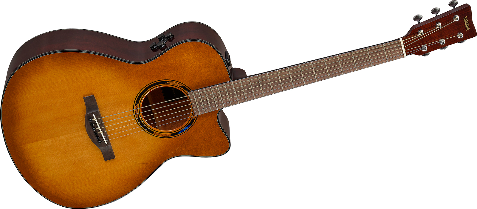 Yamaha Tas1c Transacoustic Concert Epicea Acajou Noy - Sand Burst - Guitare Folk - Variation 1