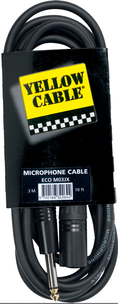 Yellow Cable Jack Mono Male Xlr Male 3m - - CÂble - Main picture