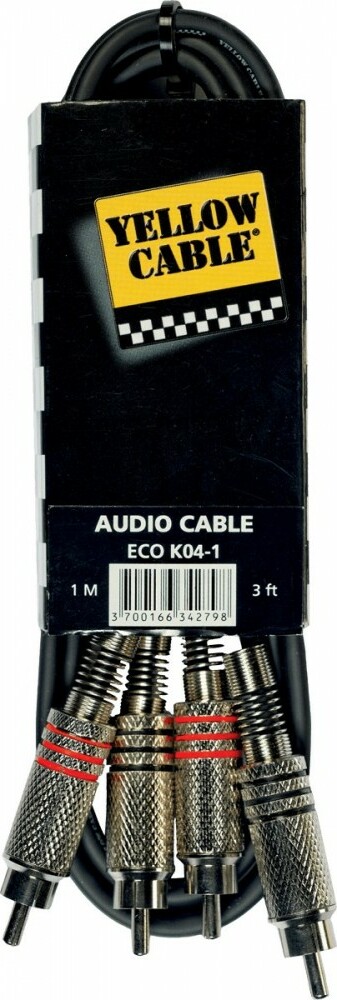 Yellow Cable K04 2 Rca Male Vers 2 Rca Male 1m - CÂble - Main picture