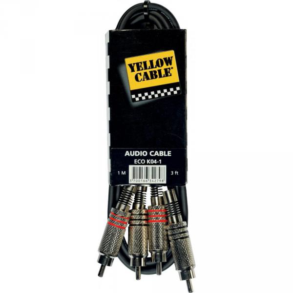 Yellow cable K041 2x RCA M / 2x RCA M 1m Cable