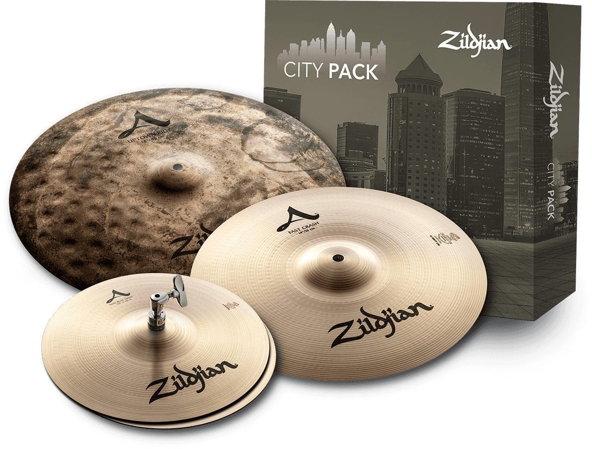Pack cymbales Zildjian CITY PACK A 18 RIDE / 14 CRASH / 12 HI-HATS