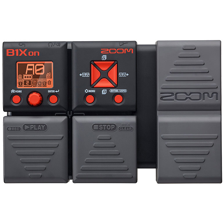 Multi effet basse en pedalier Zoom B1Xon Bass MultiEffects Processor With Expression Pedal
