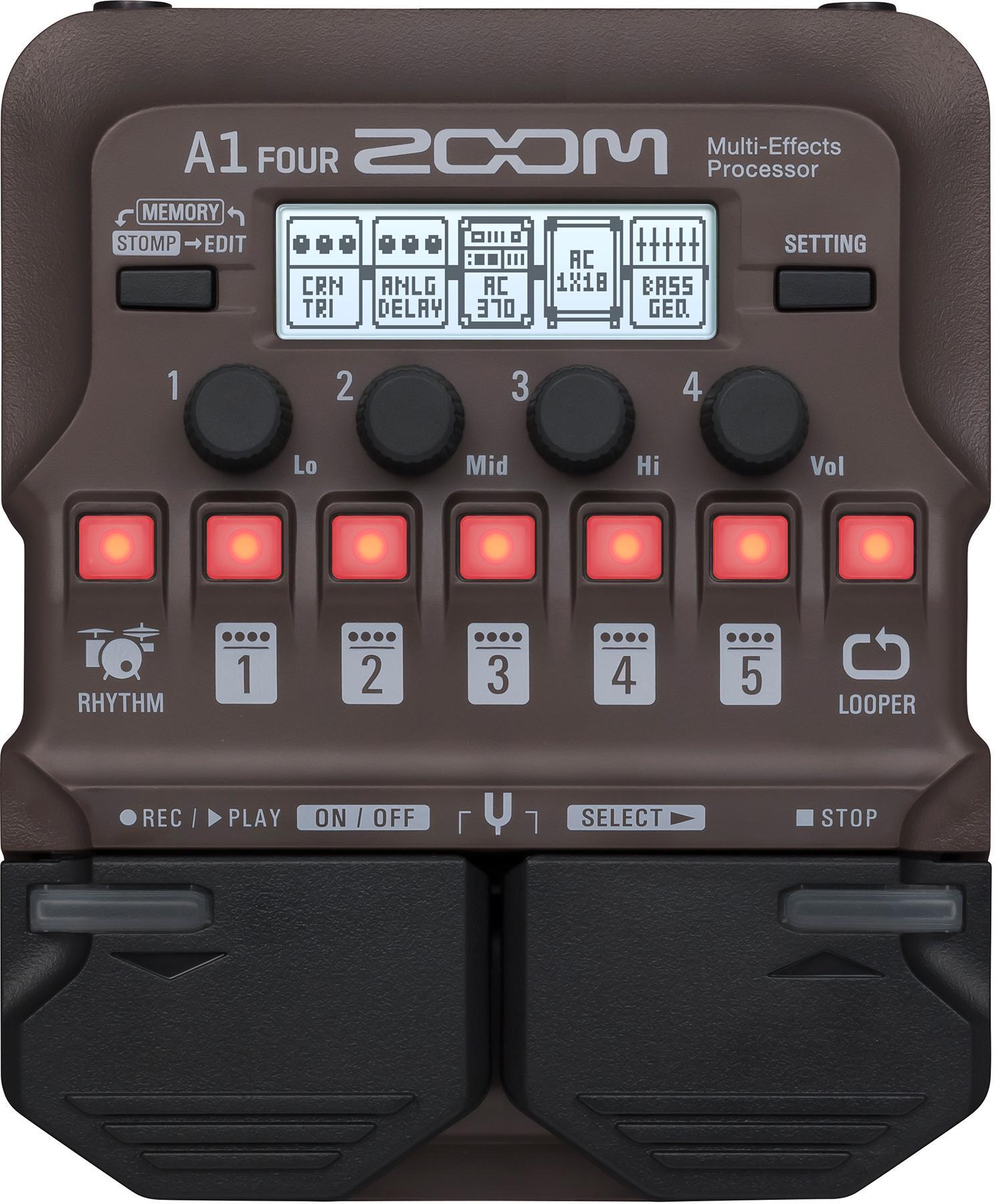 Multi effet guitare acoustique en pedalier Zoom A1 Four Acoustic