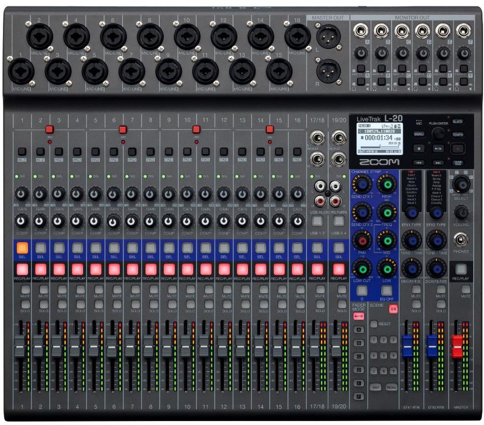 Enregistreur multi-pistes Zoom Livetrack L-20